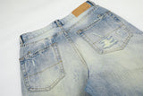 DAXUEN light blue distressed wide-leg denim jeans