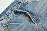 DAXUEN light blue distressed wide-leg denim jeans
