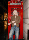 DAXUEN faded medium blue distressed wide-leg denim jeans — model photo