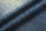 DAXUEN faded medium blue distressed wide-leg denim jeans