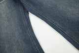 DAXUEN medium wash distressed wide-leg jeans with studs