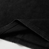DAXUEN faded black and olive green distressed mock neck t-shirt