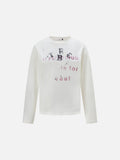 DAXUEN washed black oversized distressed multi-font graphic sweatshirt