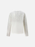 DAXUEN light grey oversized distressed multi-panel graphic long-sleeve t-shirt