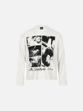 DAXUEN black oversized multi-panel graphic tee