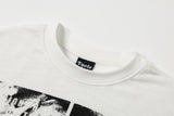 DAXUEN black oversized multi-panel graphic tee
