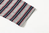 DAXUEN navy layered look long-sleeve t-shirt with distressed graphics