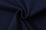 DAXUEN navy layered look long-sleeve t-shirt with distressed graphics