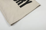 DAXUEN light beige distressed number 10 wide-leg pants