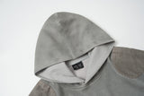 DAXUEN faded olive green distressed waffle knit hoodie