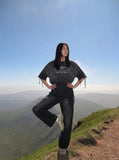 DAXUEN distressed ombre vintage graphic t-shirt — model photo
