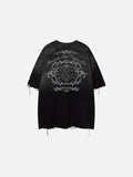 DAXUEN distressed ombre vintage graphic t-shirt