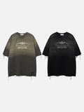 DAXUEN distressed ombre vintage graphic t-shirt