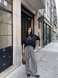 DAXUEN distressed ombre vintage graphic t-shirt — model photo