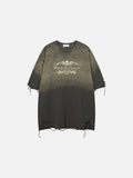 DAXUEN distressed ombre vintage graphic t-shirt
