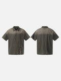 DAXUEN Oversized plaid button-up shirt with embroidery