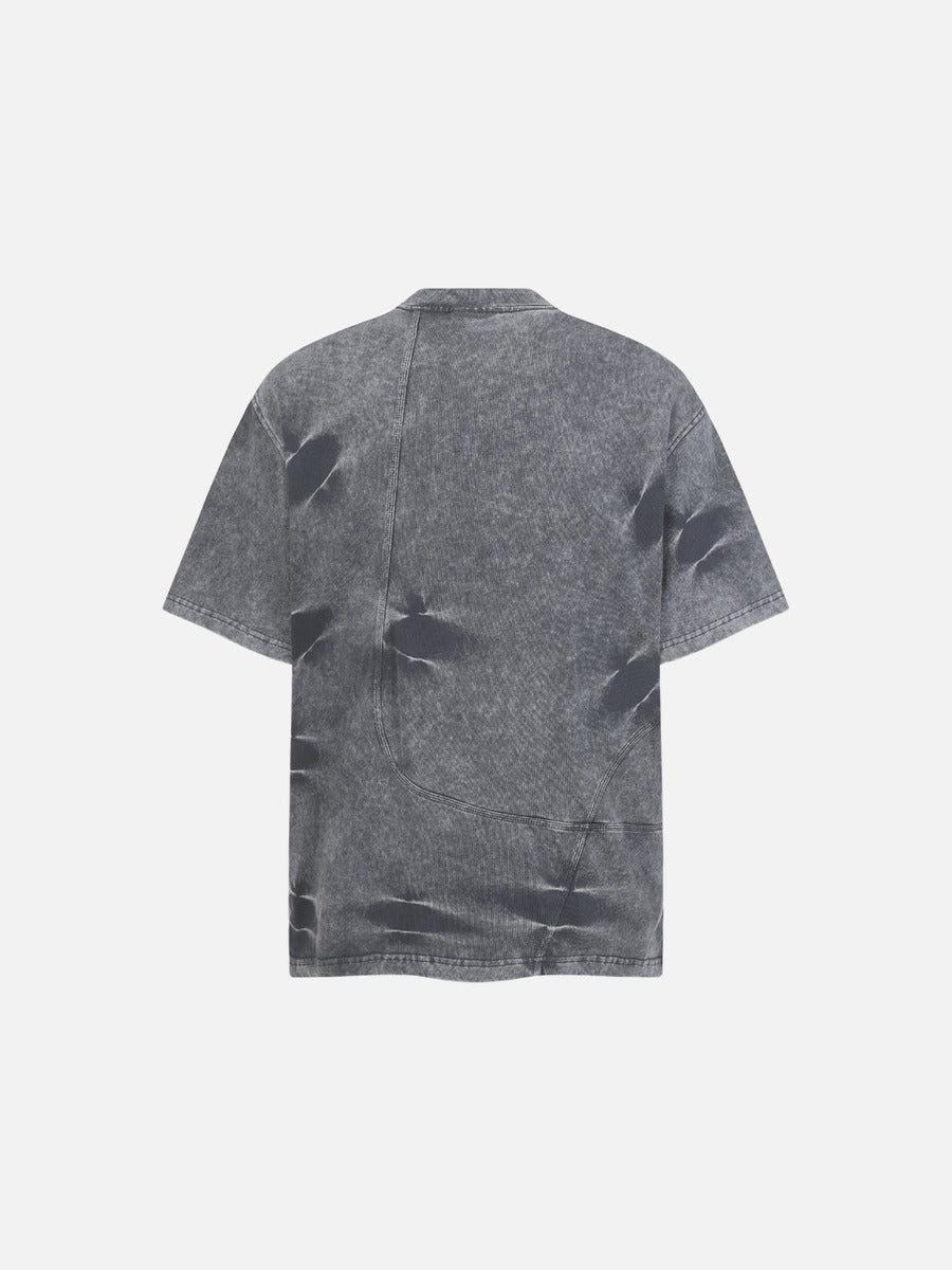 DAXUEN Distressed oversized short-sleeved t-shirt in grey