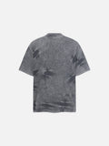 DAXUEN Distressed oversized short-sleeved t-shirt in grey