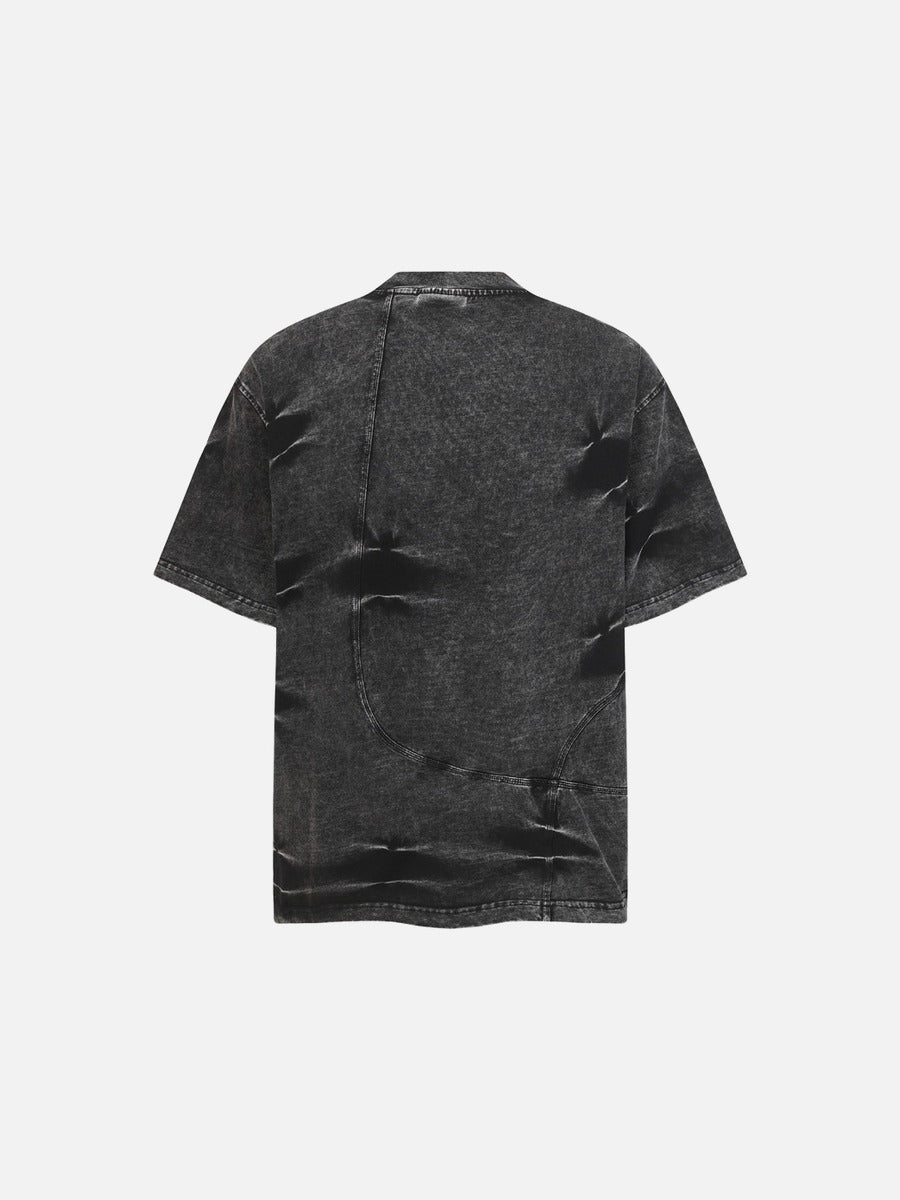 DAXUEN Distressed oversized short-sleeved t-shirt in grey
