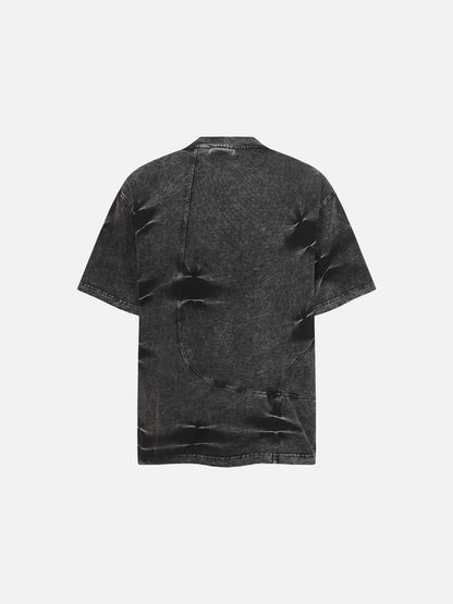 DAXUEN Distressed oversized short-sleeved t-shirt in grey