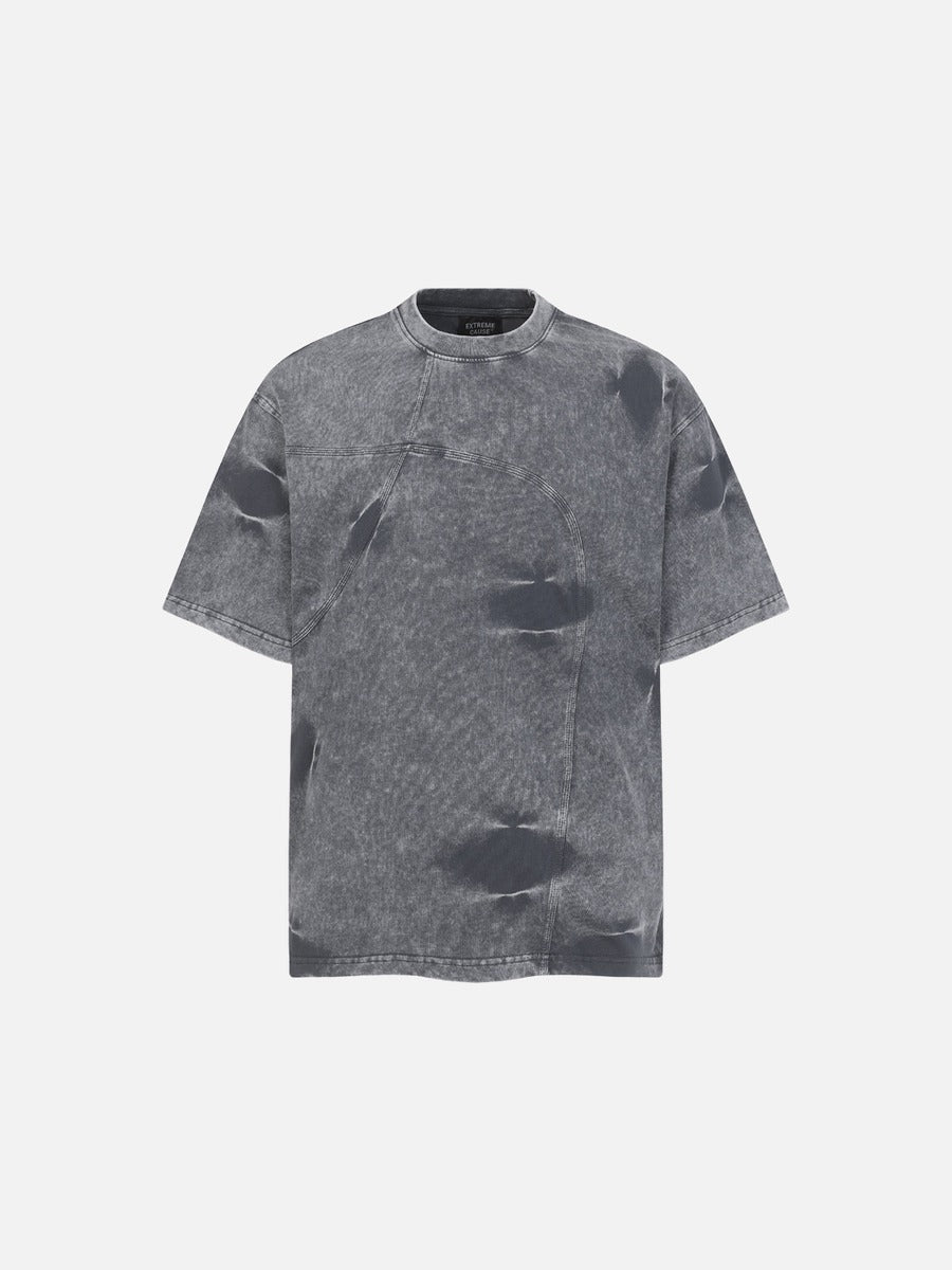 DAXUEN Distressed oversized short-sleeved t-shirt in grey