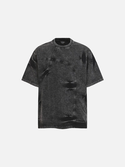 DAXUEN Distressed oversized short-sleeved t-shirt in grey