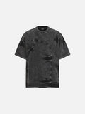 DAXUEN Distressed oversized short-sleeved t-shirt in grey