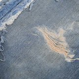 Distressed Patchwork Wide-Leg Short