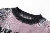 DAXUEN pink oversized splatter graphic sweater