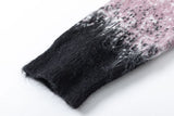 DAXUEN pink oversized splatter graphic sweater