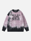 DAXUEN pink oversized splatter graphic sweater