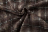 DAXUEN brown plaid faux-layered button-up shirt
