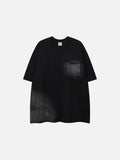 DAXUEN Oversized distressed pocket t-shirt dress