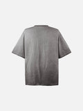 DAXUEN faded light grey oversized polaroid graphic t-shirt