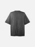DAXUEN faded light grey oversized polaroid graphic t-shirt
