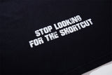 DAXUEN black oversized distressed portrait grid graphic tee