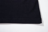 DAXUEN black oversized distressed portrait grid graphic tee
