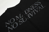 DAXUEN white oversized distressed abstract graphic tee
