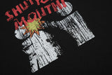 DAXUEN white oversized distressed abstract graphic tee