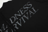 DAXUEN white oversized distressed abstract graphic tee