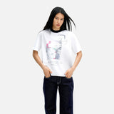 DAXUEN white oversized distressed red graphic tee