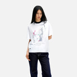 DAXUEN white oversized distressed red graphic tee