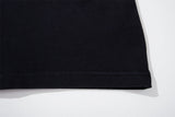 DAXUEN washed black oversized distressed stripes soldier tee