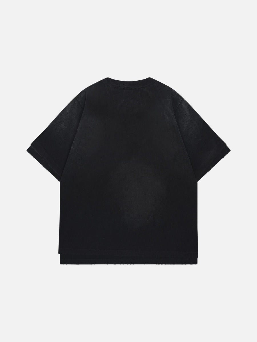 DAXUEN Oversized short-sleeved t-shirt with script print