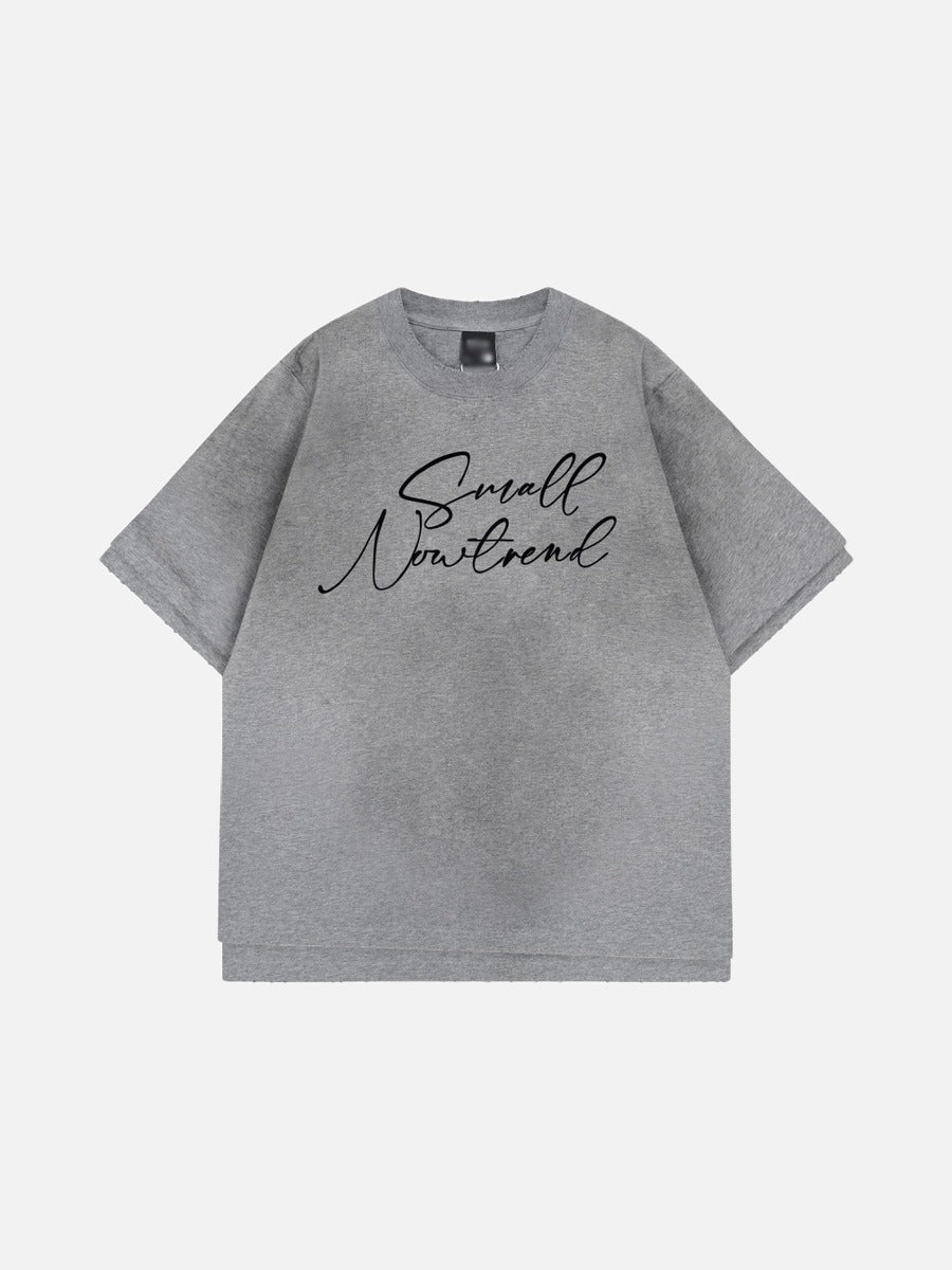 DAXUEN Oversized short-sleeved t-shirt with script print