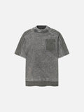 DAXUEN Distressed short sleeve T-shirt with raw edges