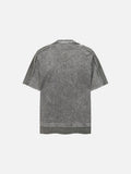 DAXUEN Distressed short sleeve T-shirt with raw edges