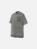 DAXUEN Distressed short sleeve T-shirt with raw edges