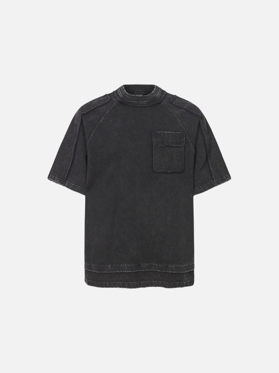 DAXUEN Distressed short sleeve T-shirt with raw edges