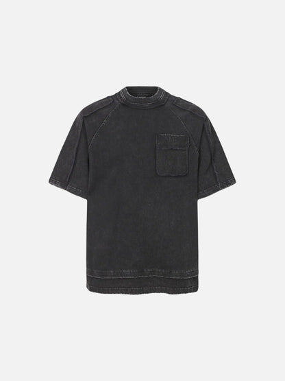 DAXUEN Distressed short sleeve T-shirt with raw edges